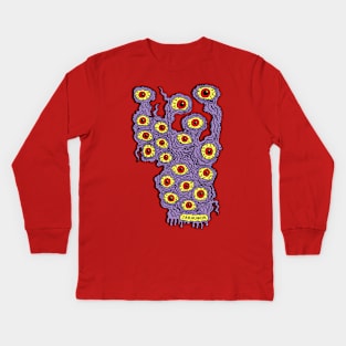 Many Eyes Monster Kids Long Sleeve T-Shirt